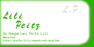 lili peitz business card